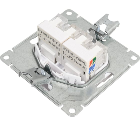 Компьютерная розетка Systeme Electric Wessen 59 Белый 2-ая RJ45 кат.5e SE RSI-251KK5E-1-86