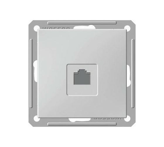 Компьютерная розетка Systeme Electric Wessen 59 Матовый хром 1-ая RJ45 кат.5e SE RSI-152K5E-5-86