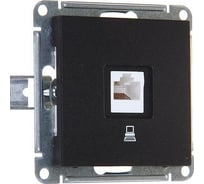Компьютерная розетка Systeme Electric Wessen 59 Черный бархат 1-ая RJ45 кат.5e SE RSI-152K5E-6-86