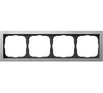 Рамка Systeme ElectricARTGALLERY PURE 4-постовая, металл, алюминий GAL312104
