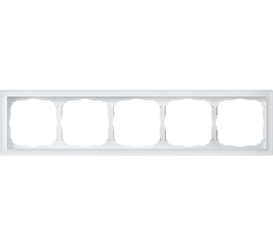 Рамка Systeme ElectricARTGALLERY PURE 5-постовая, органическое стекло, белый GAL320105 1