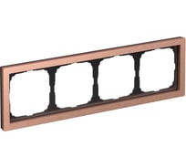 Рамка Systeme ElectricARTGALLERY PURE 4-постовая, металл, медь GAL312504