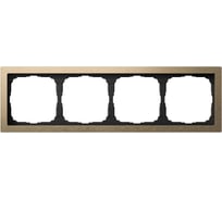 Рамка Systeme ElectricARTGALLERY PURE 4-постовая, металл, латунь GAL312204