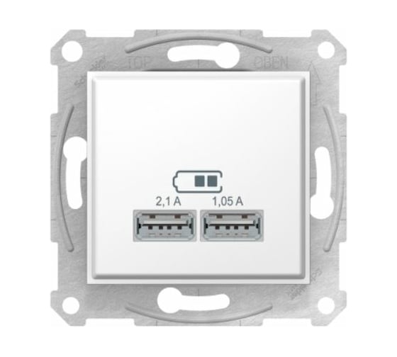 Розетка USB Systeme Electric Sedna Белый 2-ая 2,1А 2x1,05А SE SDN2710221