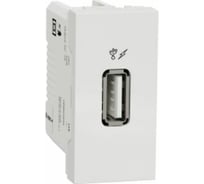 USB розетка Systeme Electric Unica Modular Белый, 5 В, 1000 мА, 1 модуль SE NU342818