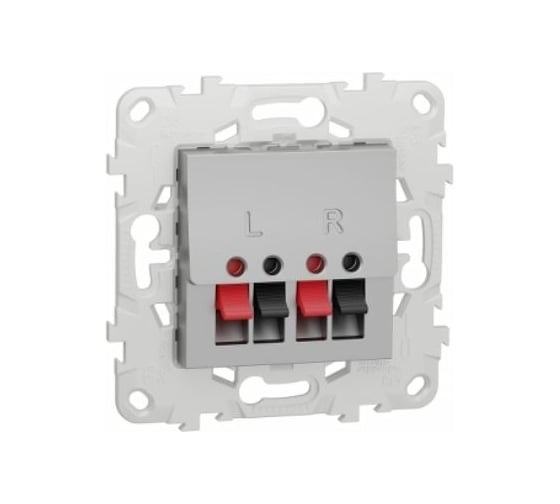 Аудиорозетка Systeme Electric Unica New Алюминий NU548630