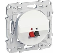 Аудиорозетка для подключения колонок Systeme Electric Odace Белый SE S52R487