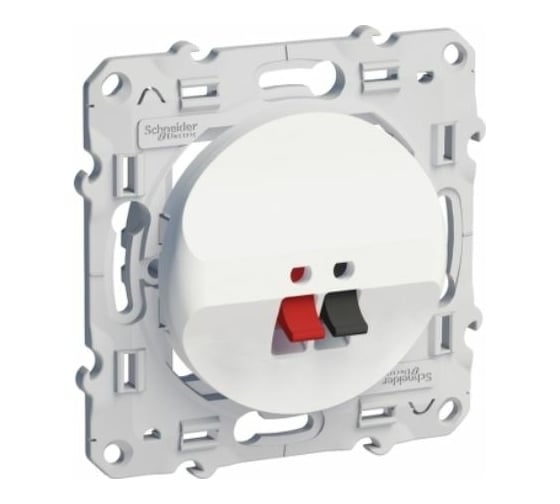 Аудиорозетка для подключения колонок Systeme Electric Odace Белый SE S52R487