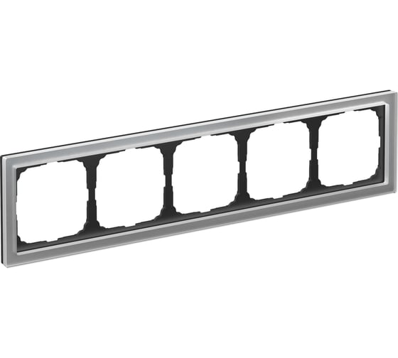 5-постовая рамка Systeme Electric ArtGallery PURE, Органическое стекло, Алюминий GAL320305