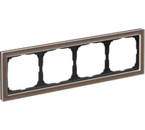 4-постовая рамка Systeme Electric ArtGallery PURE, Органическое стекло, Мокко GAL320604