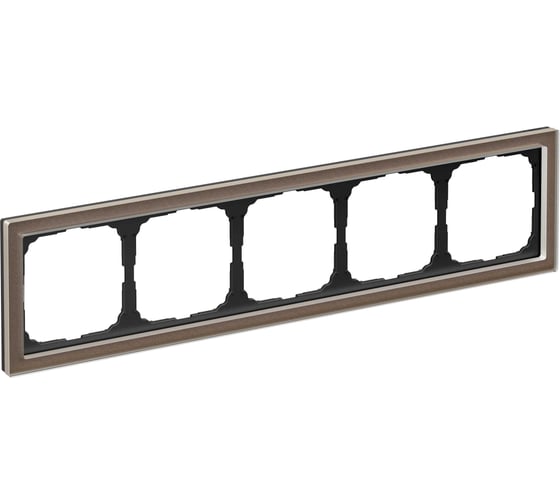 5-постовая рамка Systeme Electric ArtGallery PURE, Органическое стекло, Мокко GAL320605