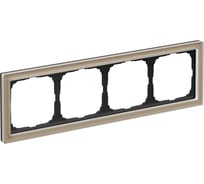 4-постовая рамка Systeme Electric ArtGallery PURE, Органическое стекло, Шампань GAL320504