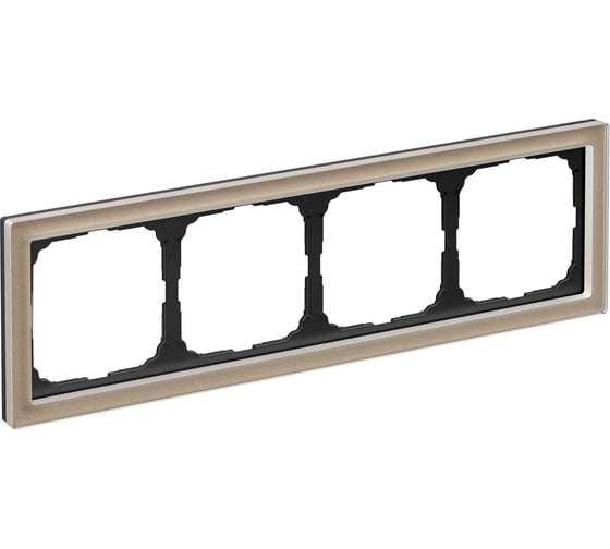 4-постовая рамка Systeme Electric ArtGallery PURE, Органическое стекло, Шампань GAL320504