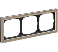 3-постовая рамка Systeme Electric ArtGallery PURE, Органическое стекло, Шампань GAL320503