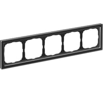 5-постовая рамка Systeme Electric ArtGallery PURE, Органическое стекло, Черный GAL321005