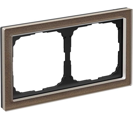 2-постовая рамка Systeme Electric ArtGallery PURE, Органическое стекло, Мокко GAL320602