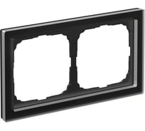 2-постовая рамка Systeme Electric ArtGallery PURE, Органическое стекло, Черный GAL321002
