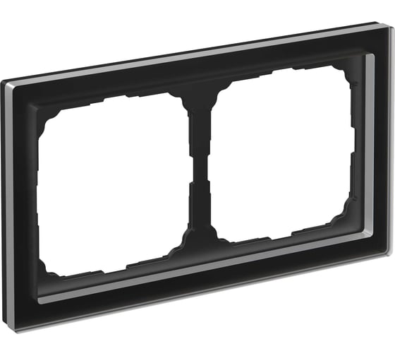 2-постовая рамка Systeme Electric ArtGallery PURE, Органическое стекло, Черный GAL321002