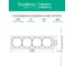 4-постовая рамка Systeme Electric ArtGallery PURE, Органическое стекло, Алюминий GAL320304 10
