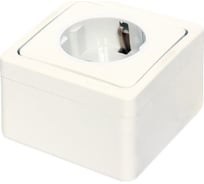 Розетка NE-AD с заземлением 16А, 250В, IP22, Murat, Белый, 95-08