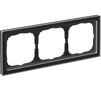 3-постовая рамка Systeme Electric ArtGallery PURE, Органическое стекло, Черный GAL321003