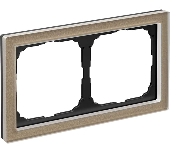 2-постовая рамка Systeme Electric ArtGallery PURE, Органическое стекло, Шампань GAL320502