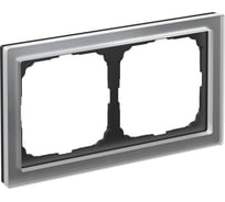 2-постовая рамка Systeme Electric ArtGallery PURE, Органическое стекло, Алюминий GAL320302