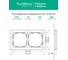2-постовая рамка Systeme Electric ArtGallery PURE, Органическое стекло, Алюминий GAL320302 10