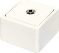 Розетка NE-AD SAT, F-KONNEKTOR, экран, IP22, Murat, Белый, 95-25