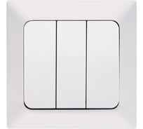 3-клавишный выключатель NE-AD 10А, 250В, Aras, Белый, 93-110-33