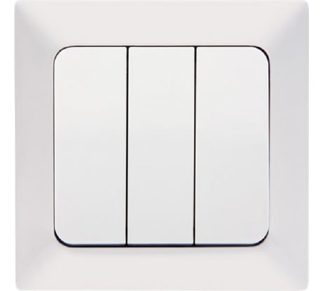 3-клавишный выключатель NE-AD 10А, 250В, Aras, Белый, 93-110-33