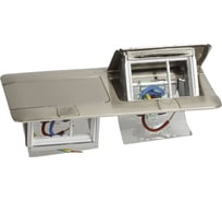 Выдвижной розеточный блок Legrand неукомплектованный - IP40 6 модулей нержавеющая сталь 054022