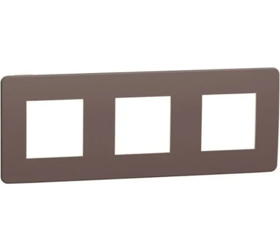 3-постовая рамка Systeme Electric Unica Studio Шоколад/Бежевый SE NU280619 1