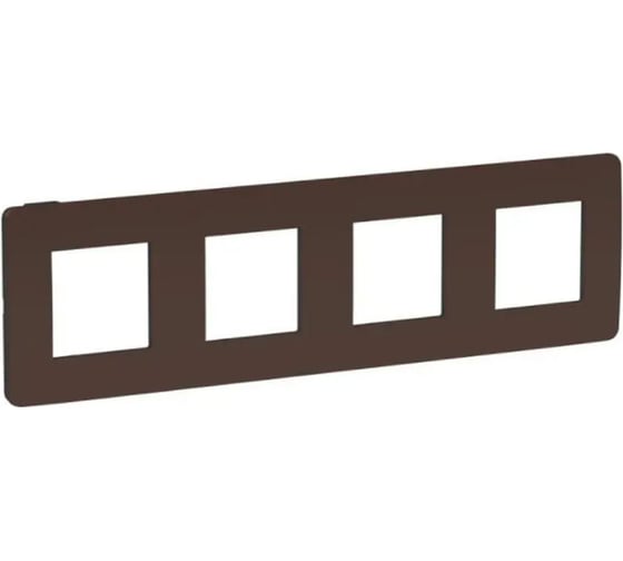 4-ная рамка Systeme Electric Unica Studio Шоколад/Антрацит SE NU280817 1