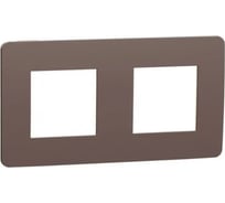 2-постовая рамка Systeme Electric Unica Studio Шоколад/Бежевый SE NU280419