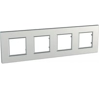 4-ая рамка Systeme Electric Unica Quadro Серебро SE MGU6.708.55