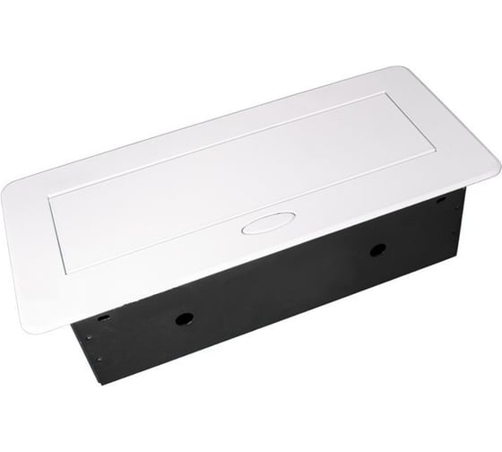 Выдвижной встраиваемый розеточный блок Inrior на 3 EURO розетки, TORO-03-10