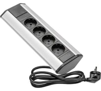 Угловой блок розеток Inrior на 4 EURO розетки, ODEN-04-80