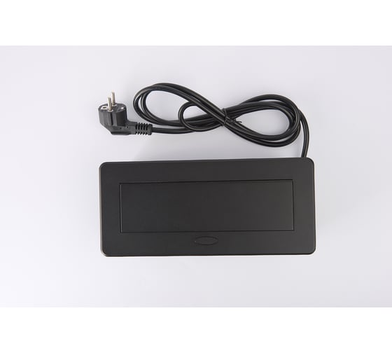 Выдвижной встраиваемый розеточный блок Inrior на 2 EURO розетки 2 USB-A, TORO-22-20