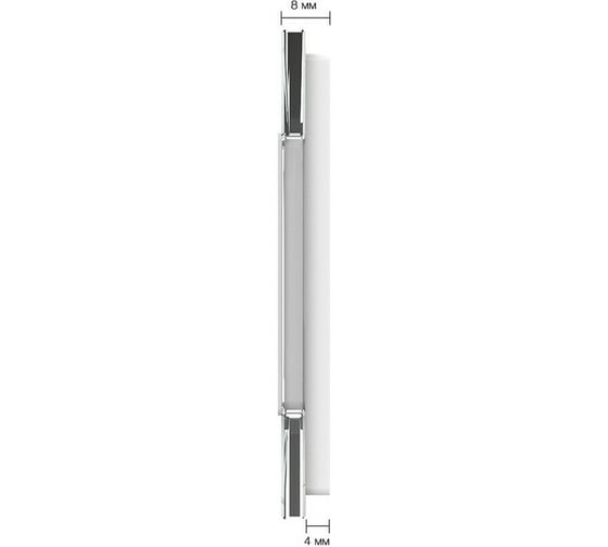 Рамка для розетки LIVOLO 2 поста, цвет белый, стекло BB-C7-SR/SR-11
