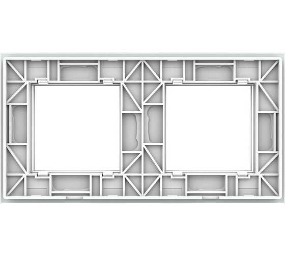 Рамка для розетки LIVOLO 2 поста, цвет белый, стекло BB-C7-SR/SR-11