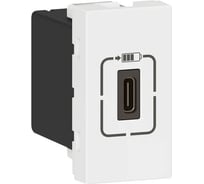 Розетка Legrand USB-C для зарядки - Программа Mosaic - 1 модуль - белый 077589