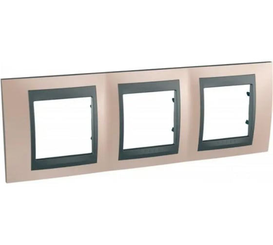 3-ая рамка Systeme Electric Unica Top Оникс Графит SE MGU66.006.296 1