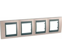 4-ая рамка Systeme Electric Unica Top Оникс/Графит SE MGU66.008.296