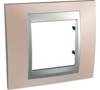 1-ая рамка Systeme Electric Unica Top Оникс/Алюминий SE MGU66.002.096