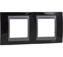 2-ая рамка Systeme Electric Unica Top Родий Графит SE MGU66.004.293