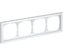 4-постовая рамка Systeme Electric ArtGallery PURE, Матовое органическое стекло, Белый GAL330104