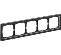 5-постовая рамка Systeme Electric ArtGallery PURE, Матовое органическое стекло, Черный GAL331005