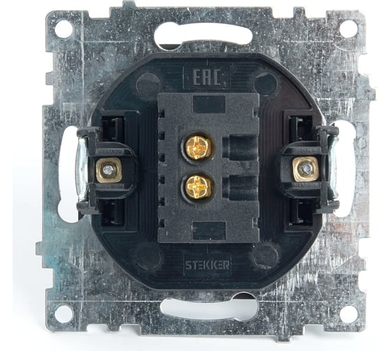 2-местная USB розетка STEKKER механизм, 250В, 2,4А, серия Катрин, GLS10-7115-05, черный 39616