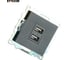 2-местная USB розетка STEKKER механизм, 250В, 2,4А, серия Катрин, GLS10-7115-05, черный 39616 9